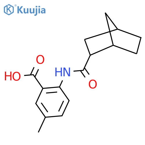 2-{bicyclo2.2.1heptane-2-amido}-5-methylbenzoic acid structure