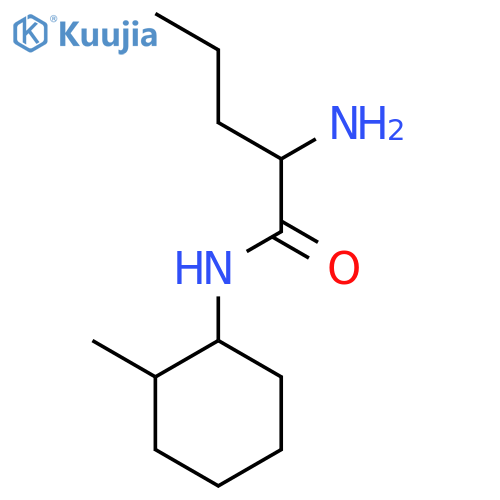 2-amino-N-(2-methylcyclohexyl)pentanamide structure