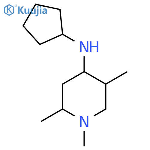 N-cyclopentyl-1,2,5-trimethylpiperidin-4-amine structure