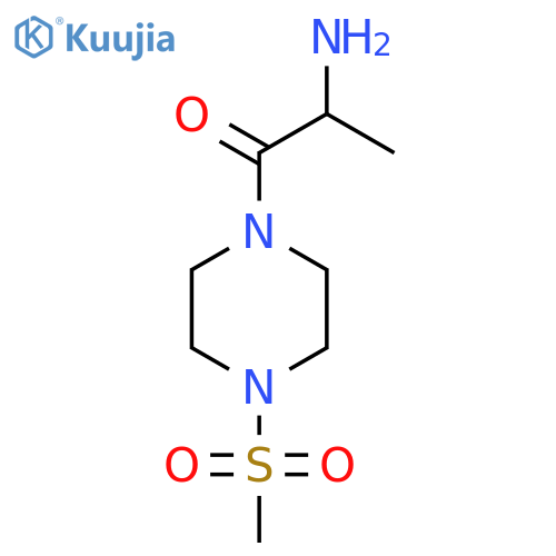 2-Amino-1-(4-methanesulfonylpiperazin-1-yl)propan-1-one structure