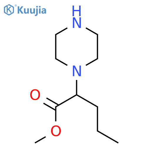 methyl 2-(piperazin-1-yl)pentanoate structure
