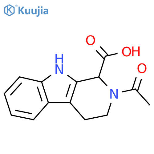 2-acetyl-1H,2H,3H,4H,9H-pyrido3,4-bindole-1-carboxylic acid structure