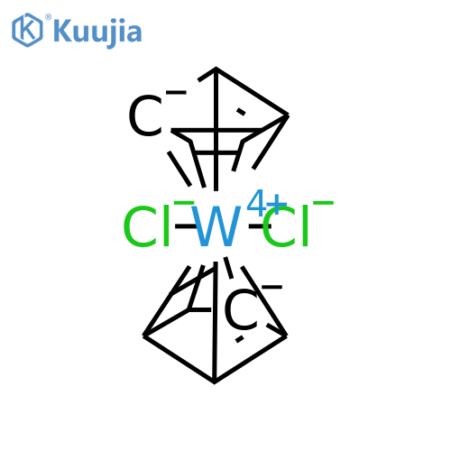 Bis(cyclopentadienyl)tungsten dichloride structure
