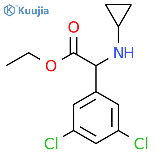 Ethyl 2-(cyclopropylamino)-2-(3,5-dichlorophenyl)acetate structure