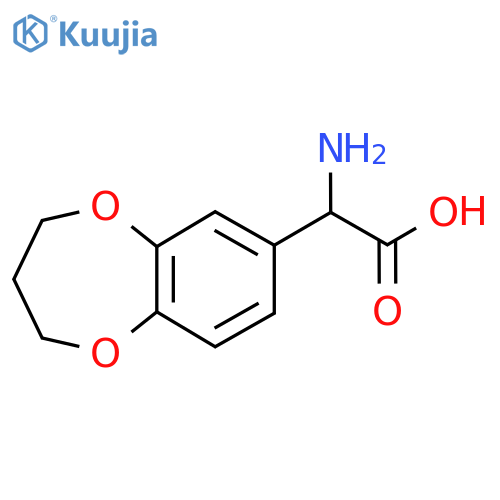 2-Amino-2-(3,4-dihydro-2H-benzo[b][1,4]dioxepin-7-yl)acetic acid structure