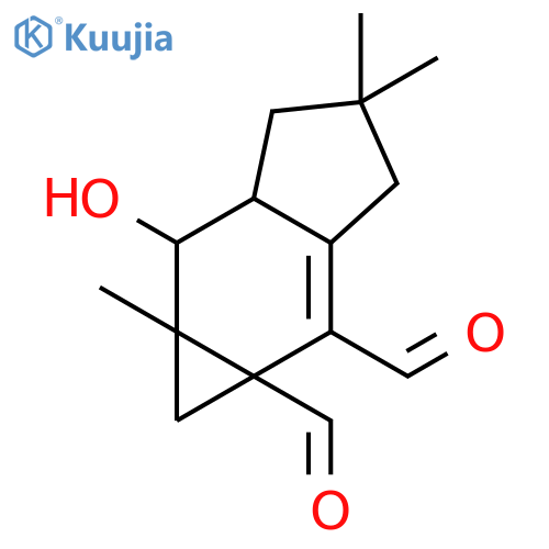 Cycloprop[f]indene-1a,2(1H)-dicarboxaldehyde,3,4,5,5a,6,6a-hexahydro-6-hydroxy-4,4,6a-trimethyl-, (1aS,5aR,6S,6aS)- structure