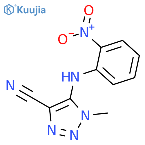 1H-1,2,3-Triazole-4-carbonitrile, 1-methyl-5-[(2-nitrophenyl)amino]- structure