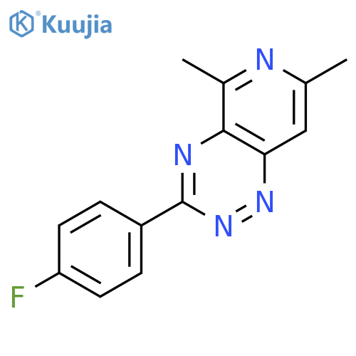 Pyrido[3,4-e]-1,2,4-triazine,3-(4-fluorophenyl)-5,7-dimethyl- structure