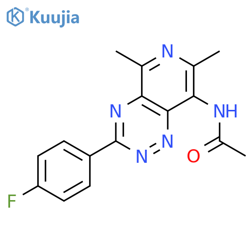 Acetamide,N-[3-(4-fluorophenyl)-5,7-dimethylpyrido[3,4-e]-1,2,4-triazin-8-yl]- structure