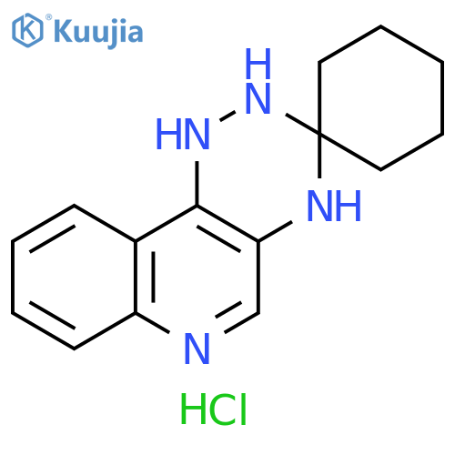Spiro[cyclohexane-1,3'(2'H)-[1,2,4]triazino[5,6-c]quinoline], 1',4'-dihydro-, hydrochloride (1:) structure