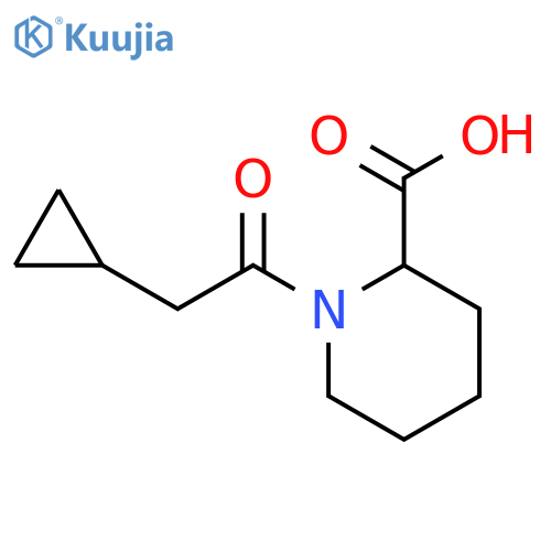 1-(2-Cyclopropylacetyl)piperidine-2-carboxylic acid structure