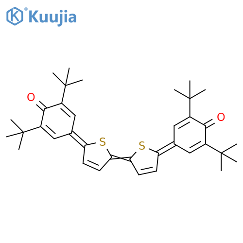 2,5-Cyclohexadien-1-one, 4-[5-[5-[3,5-bis(1,1-dimethylethyl)-4-oxo-2,5-cyclohexadien-1-ylidene]-2(5H)-thienylidene]-2(5H)-thienylidene]-2,6-bis(1,1-dimethylethyl)- structure