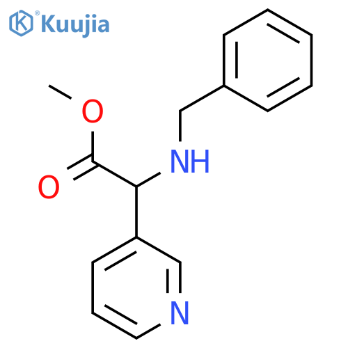 methyl 2-(benzylamino)-2-(pyridin-3-yl)acetate structure