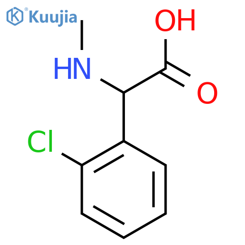 2-(2-chlorophenyl)-2-(methylamino)acetic acid structure