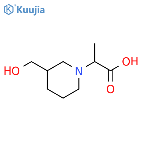 2-[3-(hydroxymethyl)piperidin-1-yl]propanoic acid structure