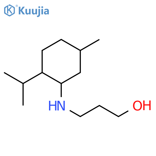 3-{[5-methyl-2-(propan-2-yl)cyclohexyl]amino}propan-1-ol structure