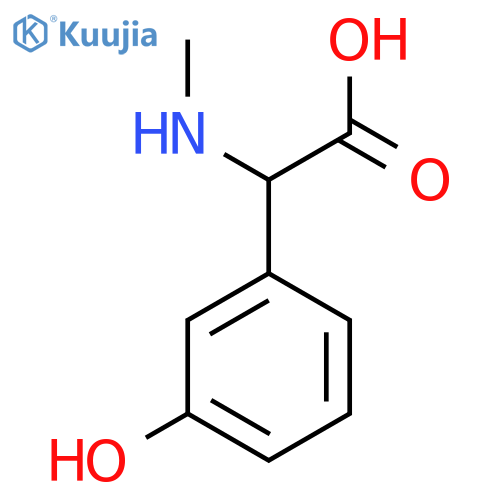 2-(3-hydroxyphenyl)-2-(methylamino)acetic acid structure