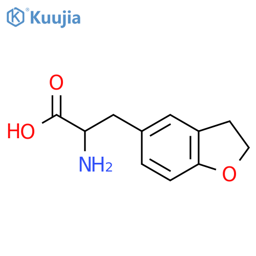 2-amino-3-(2,3-dihydro-1-benzofuran-5-yl)propanoic acid structure