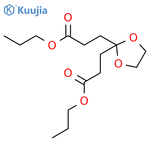 propyl 3-[2-(3-oxo-3-propoxypropyl)-1,3-dioxolan-2-yl]propanoate structure