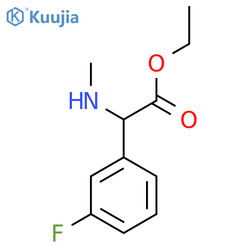 Ethyl 2-(3-fluorophenyl)-2-(methylamino)acetate structure