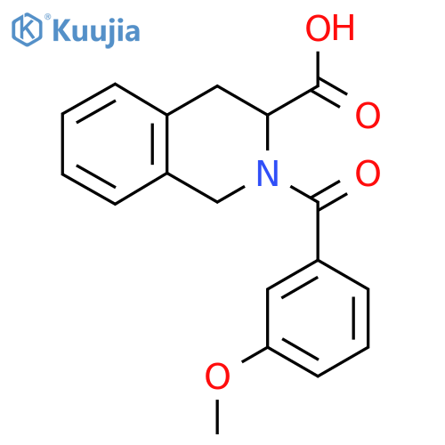 2-(3-Methoxybenzoyl)-1,2,3,4-tetrahydro-isoquinoline-3-carboxylic acid structure
