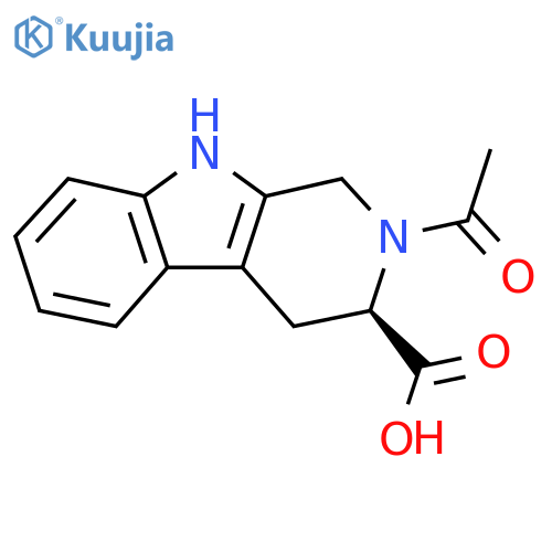 (3R)-2-Acetyl-2,3,4,9-tetrahydro-1H-beta-carboline-3-carboxylic acid structure