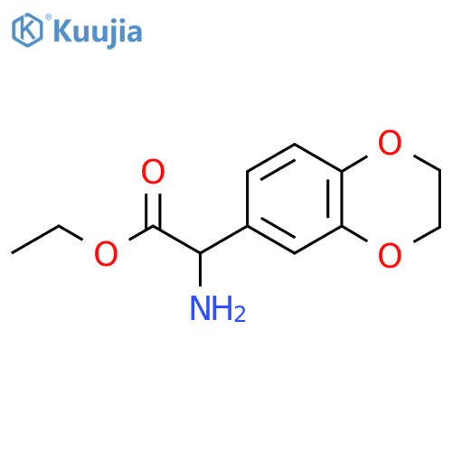 ethyl 2-amino-2-(2,3-dihydro-1,4-benzodioxin-6-yl)acetate structure
