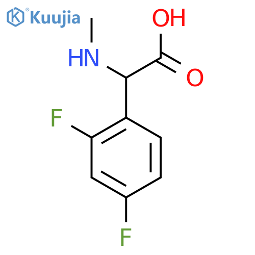 2-(2,4-Difluorophenyl)-2-(methylamino)acetic acid structure