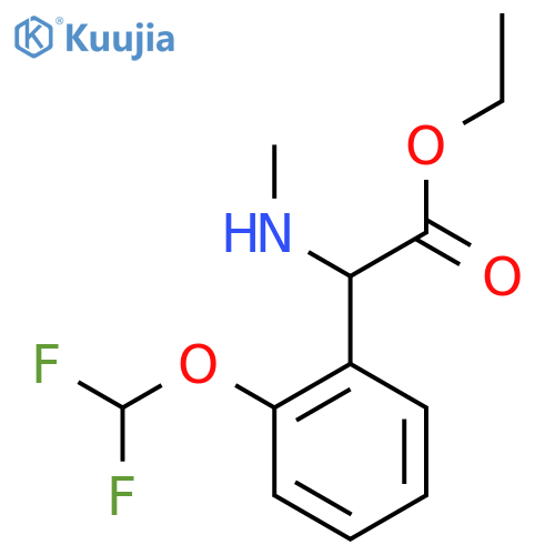 ethyl 2-2-(difluoromethoxy)phenyl-2-(methylamino)acetate structure