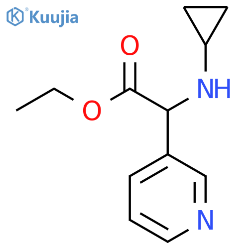 ethyl 2-(cyclopropylamino)-2-(pyridin-3-yl)acetate structure
