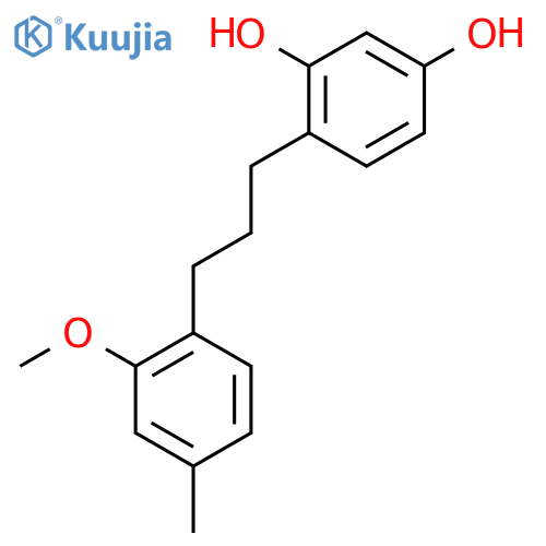 4-(3-(2-Methoxy-4-methylphenyl)propyl)benzene-1,3-diol structure