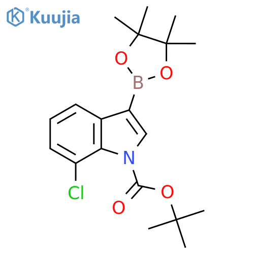 1-BOC-7-Chloroindole-3-boronic acid, pinacol ester structure