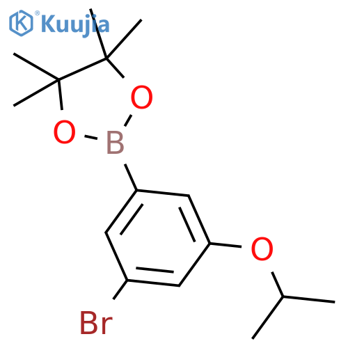 3-Bromo-5-isopropoxyphenylboronic acid, pinacol ester structure