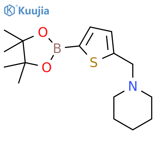 1-{5-(Tetramethyl-1,3,2-dioxaborolan-2-yl)thiophen-2-ylmethyl}piperidine structure