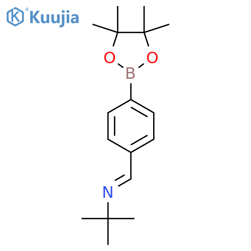 4-(t-Butyl)iminomethylphenylboronic Acid Pinacol Ester structure