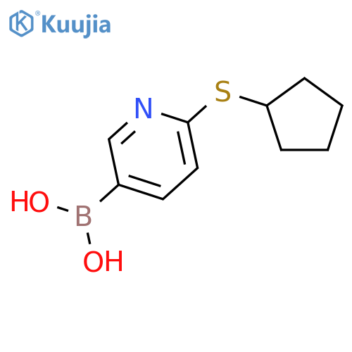 2-(Cyclopentylthio)pyridine-5-boronic acid structure