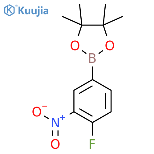 4-Fluoro-3-nitrophenylboronic acid, pinacol ester structure