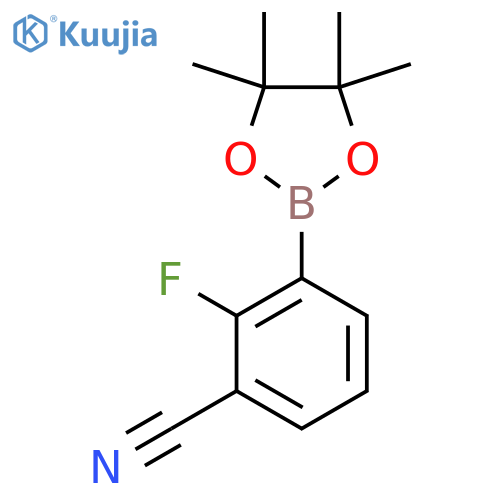 3-Cyano-2-fluorophenylboronic acid, pinacol ester structure