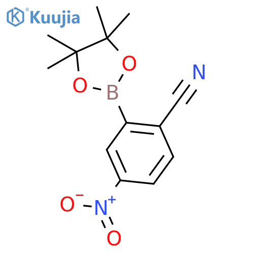 4-Nitro-2-(4,4,5,5-tetramethyl-1,3,2-dioxaborolan-2-yl)benzonitrile structure