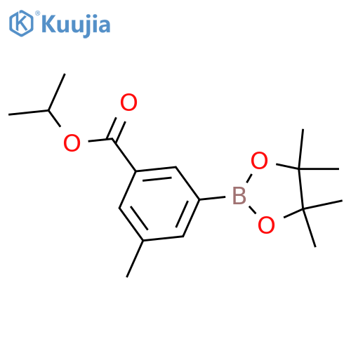 3-(Isopropoxycarbonyl)-5-methylphenylboronic acid, pinacol ester structure