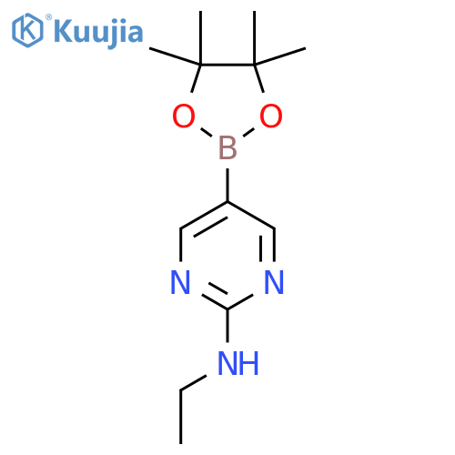 N-Ethyl-5-(4,4,5,5-tetramethyl-1,3,2-dioxaborolan-2-yl)pyrimidin-2-amine structure