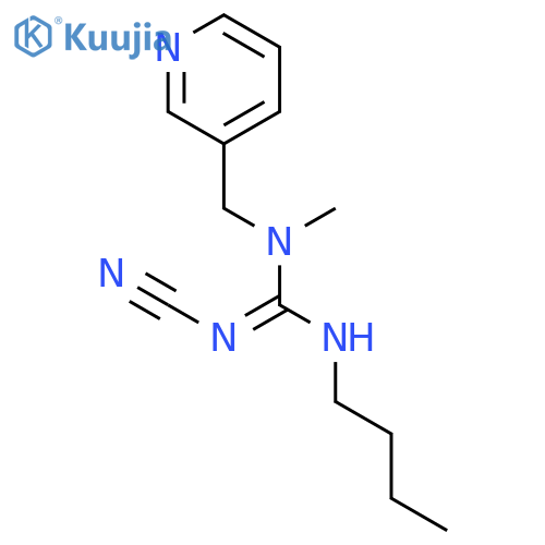 Guanidine, N'-butyl-N''-cyano-N-methyl-N-(3-pyridinylmethyl)- structure