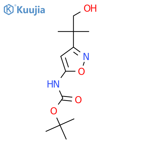 tert-butyl N-3-(1-hydroxy-2-methylpropan-2-yl)-1,2-oxazol-5-ylcarbamate structure