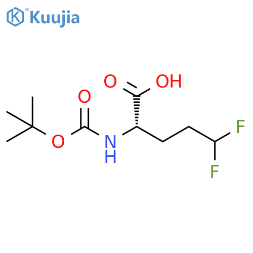 Boc-(S)-2-amino-5,5-difluoropentanoic acid structure