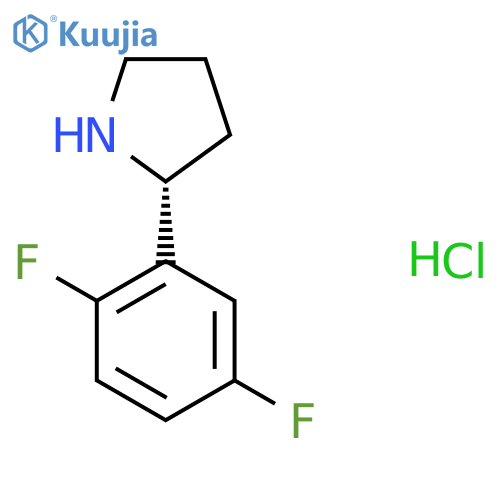 (2R)-2-(2,5-difluorophenyl)pyrrolidine hydrochloride structure