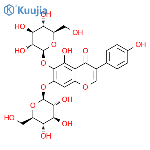 5,6,7,40-Tetrahydroxyisoflavone-6,7-di-o-b-D-glucopyranoside structure
