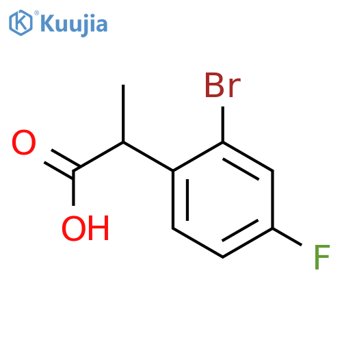 2-(2-bromo-4-fluorophenyl)propanoic acid structure