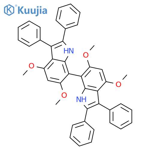 7,7'-BI-1H-INDOLE, 4,4',6,6'-TETRAMETHOXY-2,2',3,3'-TETRAPHENYL- structure