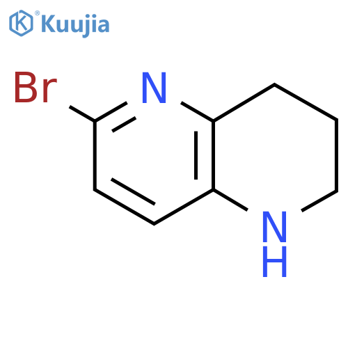 6-Bromo-1,2,3,4-tetrahydro-1,5-naphthyridine structure