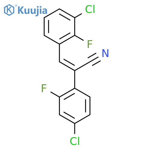(Z)-3-(3-Chloro-2-fluorophenyl)-2-(4-chloro-2-fluorophenyl)-2-propenenitrile structure